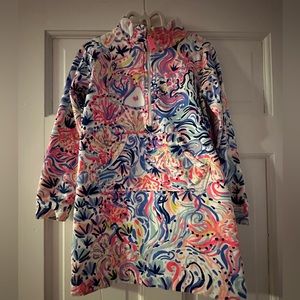 Lilly Pulitzer half zip dress girls size medium (6-7) very good condition